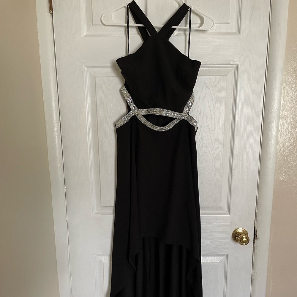 Black cut-out prom dress